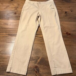 LL Bean Favorite Fit Pants Khaki Wrinkle Free Cotton Women's Size Petite 8‎